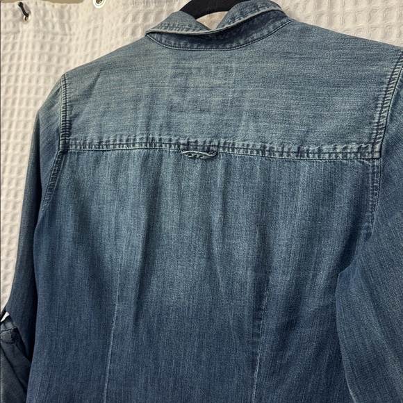 Denim Button-Front Shirt - Picture 6 of 7